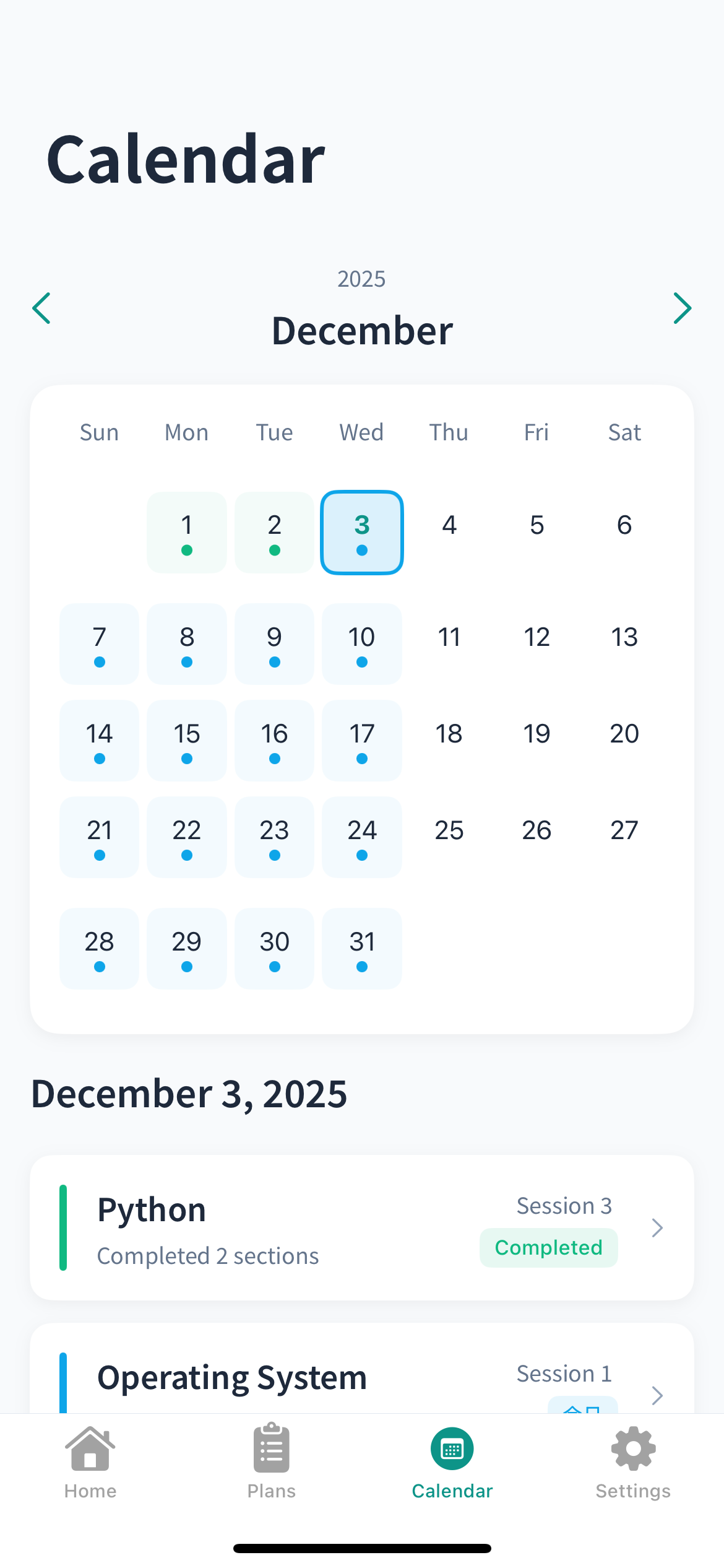 Calendar View